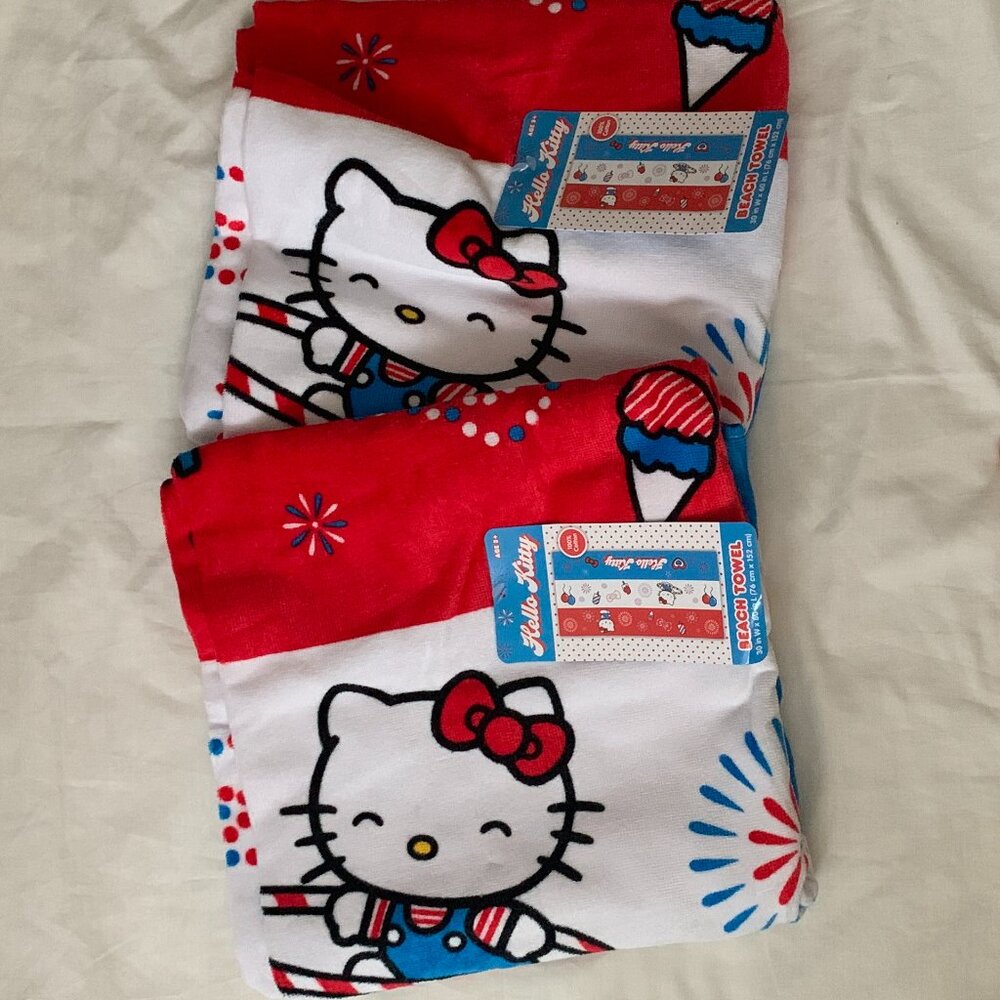 HELLO KITTY Summer Time Beach Towel Set of 2